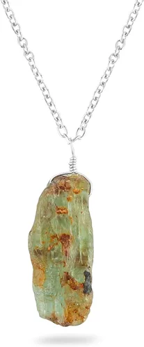 Vista 10 de Colgante delicado de piedras preciosas naturales crudas, collar de piedras ásperas surtidas, hecho a mano, joyería hipoalergénica bohemia