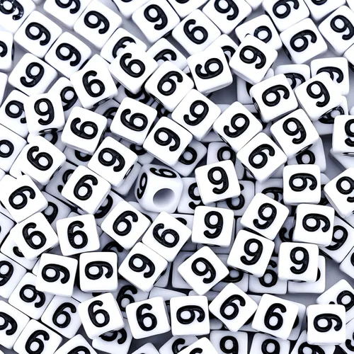 Vista 25 de 300 piezas de cuentas de número 0 redondas de 4x7mm, cuentas de número acrílico individual para hacer pulseras con dijes