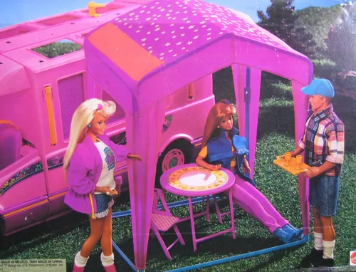 Vista 2 de Barbie STARLIGHT MOTOR HOME Vehículo MOTORHOME Van w TIENDA & TRAIL RIDER "Jeep" (1993)