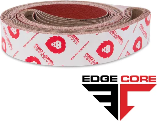 Vista 3 de Red Label Abrasives Cinturones de lijado para afilar cuchillos de 2 x 42 pulgadas, cerámica de alta calidad, granos gruesos, paquete de 6 surtidos
