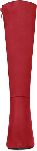 Vista 3 de Allegra K Botas altas hasta la rodilla con tacón de aguja puntiagudo para mujer