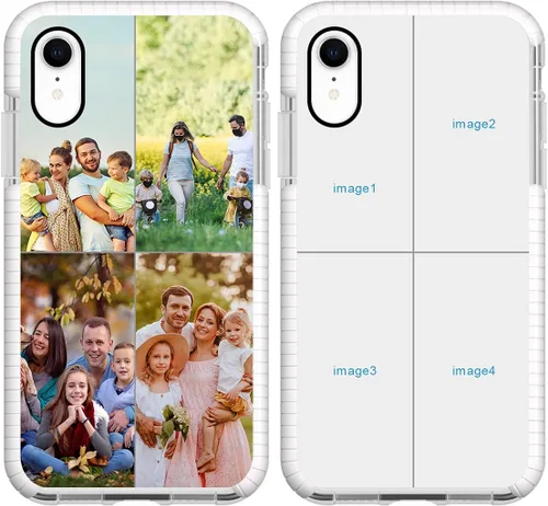 Vista 23 de Funda de teléfono personalizada para iPhone XR, diseño personalizado de fotos de collage de múltiples imágenes, resistente a los golpes, resistente