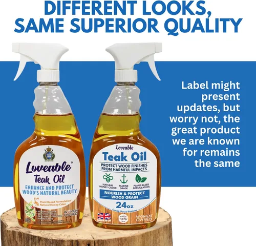 Vista 8 de EcoDecors Loveable - Botella de spray de aceite de teca de 24 onzas, paquete de 2 Perfect for teak patio furniture, shower benches, garden