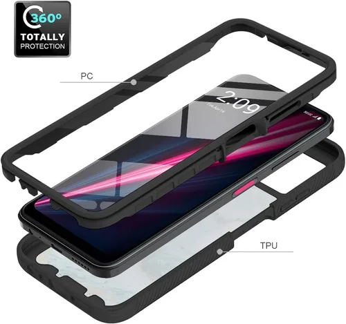 Vista 8 de TJS para T-Mobile Revvl 6X Pro 5G Funda para teléfono Revvl 6 Pro 5G Funda (verde)