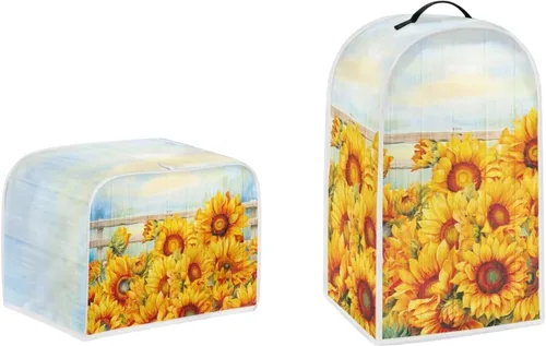 Vista 30 de doginthehole Funda para licuadora y tostadora, 2 rebanadas estéticas de estrellas de mar con estampado de conchas marinas para batidora o cafetera