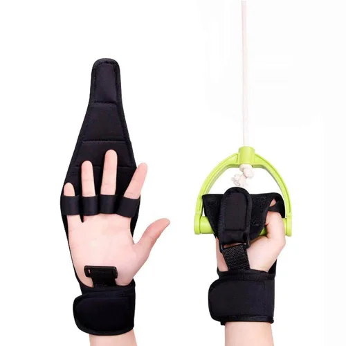 Vista 10 de ALisasin Guantes auxiliares de tren de rehabilitación de dedos, férula para recuperación de dedos, deterioro del agarre del equipo de fitness