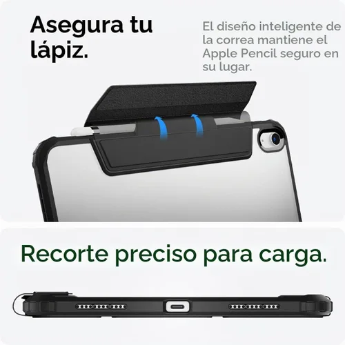 Vista 9 de Spigen Funda para iPad A16 de 11 pulgadas, 11ª generación (2025), funda para iPad de 10.9 pulgadas (2022), Ultra Hybrid Pro, funda protectora