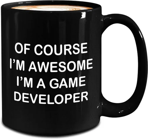 Vista 2 de Im a Game Developer Designer Mug - Large 15oz Black Coffee Tea Cup - Gifts Idea for Video Gaming Design Dev Team Development Funny Cute Gag - of