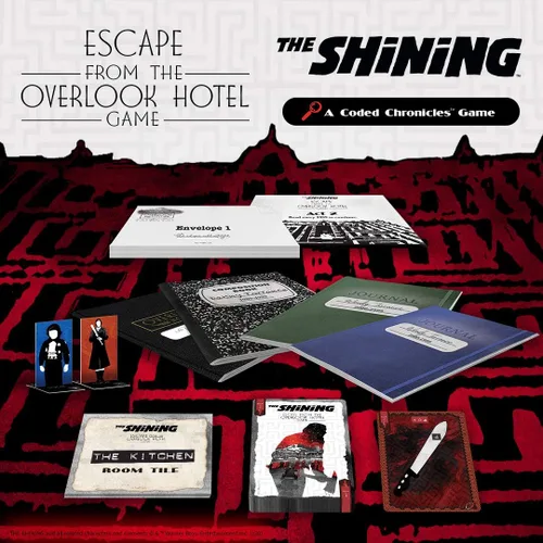 Vista 3 de USAOPOLY El resplandeciente escape de The Overlook Hotel Un juego de crónicas codificadas