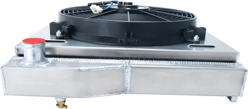 Vista 6 de Radiador de aluminio de 3 filas para Jeep Willys 1955-1958, 1959-1971 Jeep CJ3 CJ5 CJ6 2.2L 3.7L 4.2L 5.0L MT