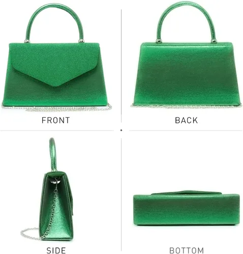 Vista 70 de Dasein Bolso de noche para mujer, embragues de fiesta, bolsos de boda, cóctel, baile de graduación, bolsos con purpurina esmerilada