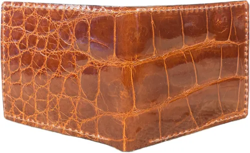 Vista 2 de Cartera de piel de cocodrilo auténtica hecho a mano