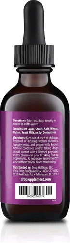 Vista 8 de Drop Saúco Gotas líquidas con vitamina C, 100 mg de saúco negro orgánico, apoyo inmunológico diario para niños y adultos, sabor natural a uva, sin