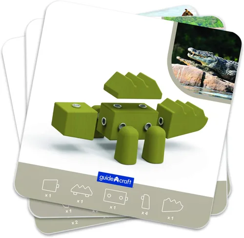 Vista 3 de Guidecraft Snap Block Animals - Juego de 33 piezas: juguete de aprendizaje de educación temprana para niños