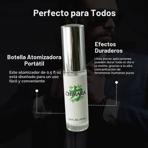 Vista 3 de Chikara - Colonia de feromonas para hombre Spray de larga duración 0.5 fl oz Paquete de 1