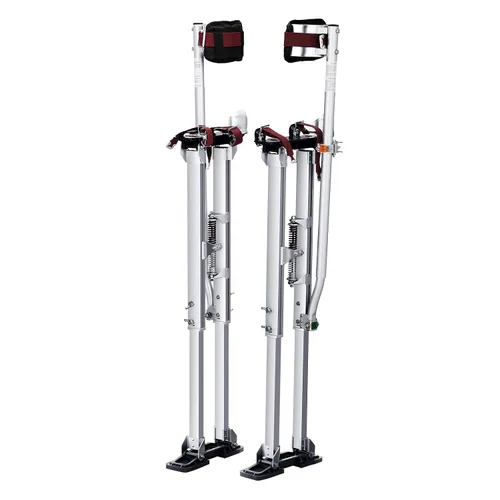 Vista 12 de VEVOR Zancos para paneles de yeso, zancos de pintor de aluminio ajustables de 16.1 a 24.1 pulgadas, capacidad de carga de 228 libras, patas de goma