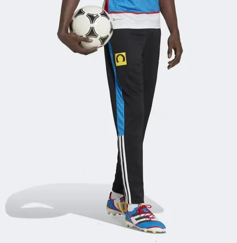 Vista 4 de ADIDAS TIRO X Lego - Pantalones deportivos para hombre, negroazul brillanteamarillo, talla XL, Negro, azul brillante, amarillo