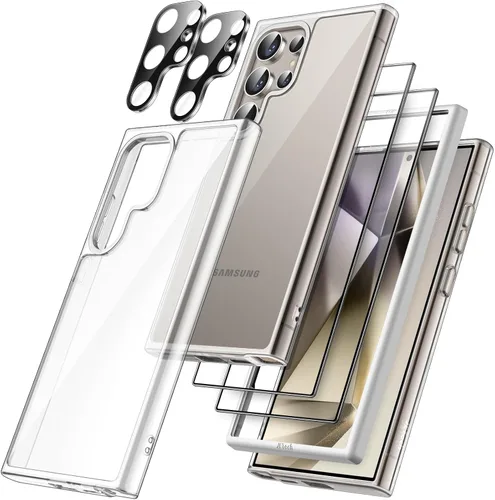 Vista 9 de JETech Funda 5 en 1 para Samsung Galaxy S24 Plus, antiamarilleo Transparente