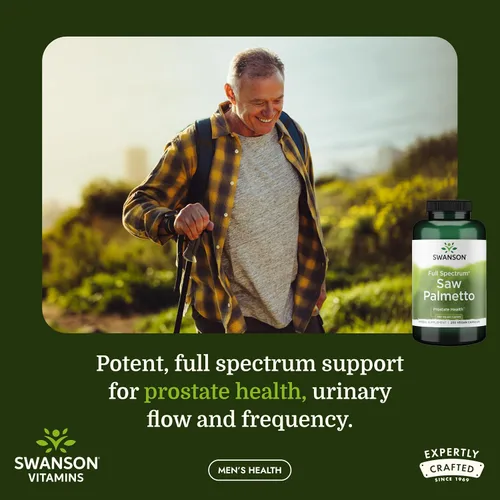 Vista 2 de Saw Palmetto 0.02 oz 250 cápsulas por Swanson Premium, SW910, 250, 1, 1
