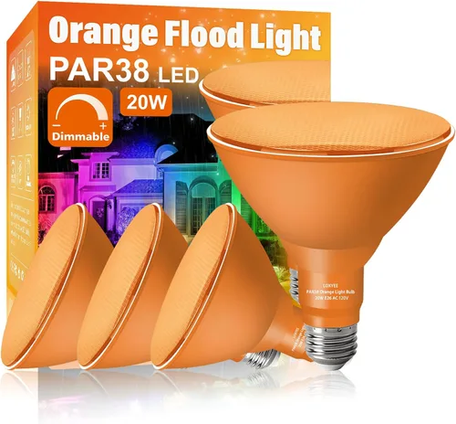 Vista 17 de PAR38 Bombillas LED de inundación para exteriores, paquete de 2 unidades, regulables 20 W (equivalente a 200 W) bombillas de inundación de base E26