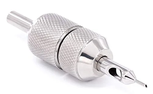 Vista 2 de EZ Auto Lock - Agarre moleteado para tatuajes de acero inoxidable