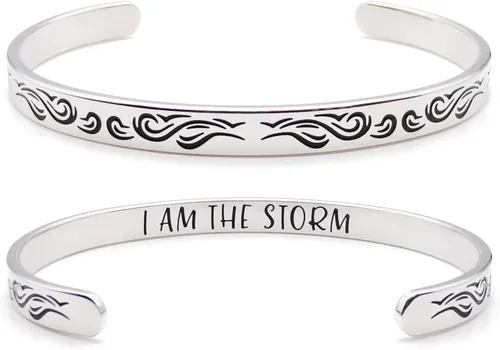 Vista 85 de Pulseras inspiradoras para mujer, joyería de acero inoxidable, con refranes, pulsera motivacional con mensaje oculto, pulseras grabadas para mejor