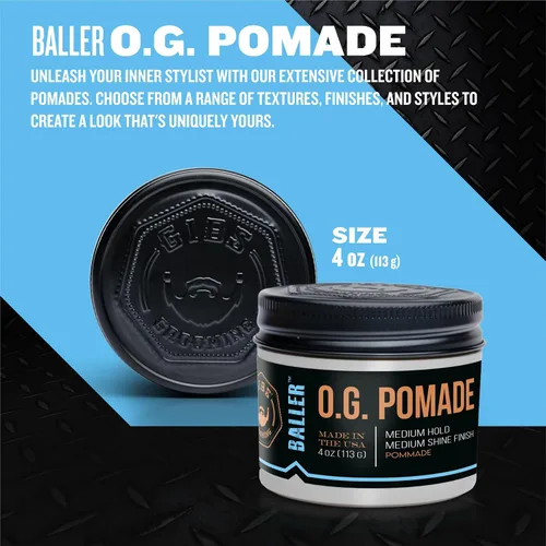 Vista 2 de GIBS O.G. Baller Pomade, Flexible Hold and Medium Shine. Water based, Great for all Styles and Textures