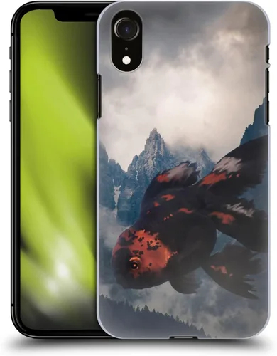 Vista 15 de Head Case Designs Officially Licensed Dave Loblaw Boy Painting Moon Clouds Sci-Fi and Surreal Hard Back Case Compatible with Apple iPhone XR