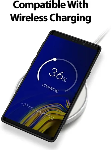 Vista 2 de GOOSPERY Funda de silicona líquida para Samsung Galaxy Note 9 (2018) Jelly Rubber Bumper Case con forro de microfibra suave - Negro