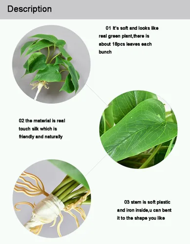 Vista 7 de 2 hojas artificiales de seda de lirio de cala, plantas artificiales de bonsái, plantas verdes para interiores y exteriores, hogar, oficina