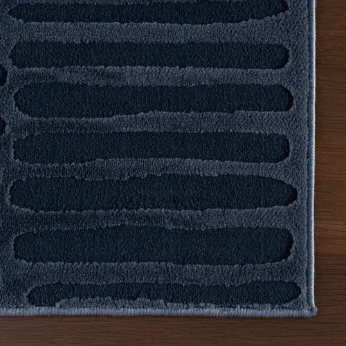 Vista 4 de nuLOOM Kailani - Alfombra de área lavable abstracta azul, 2 x 3 pies