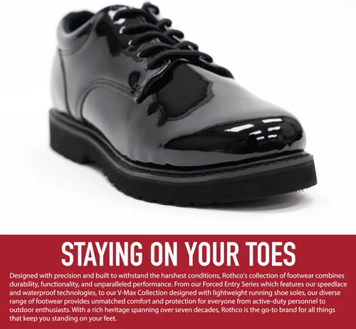 Vista 4 de Rothco Zapato de trabajo de vestir Oxford uniforme Negro