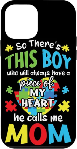 Vista 16 de iPhone 16 Boy Calls Me Mom Heart - Funda de concientización sobre el autismo