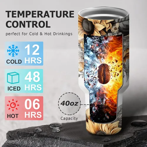 Vista 7 de Vaso de guitarra de girasol de 40 onzas con asa, regalos de taza de música country de vaquera