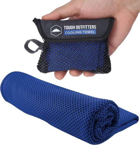 Vista 10 de Toalla de Enfriamiento Tough Outdoors - Toallas de Enfriamiento para Cuello y Cara - Envoltura de Hielo y Paño de Sudor para Camping, Gimnasio, Yoga