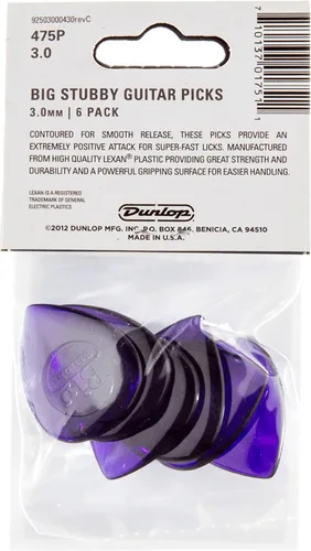 Vista 2 de Dunlop Big Stubby - Púas de guitarra, 3 mm