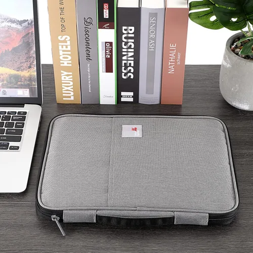 Vista 6 de BTSKY Organizador universal A4 para documentos, impermeable, organizador de equipo de viaje, con cremallera, bolsa de archivos de documentos