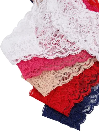 Vista 6 de Milumia Women Sexy Panties Pack Naughty Thongs Underwear Lingerie Brief Floral Hipster