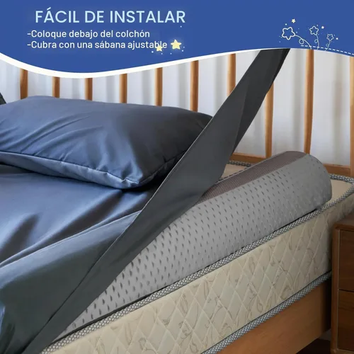 Vista 5 de Rieles de protección de cama para niños pequeños con espuma, 1 paquete de rieles de cama de espuma para niños pequeños, rieles de protección