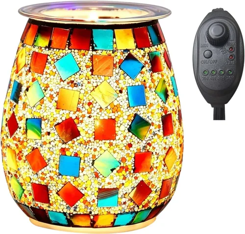 Vista 15 de Dicimi Lámpara calentadora de velas con temporizador, calentador eléctrico de cera derretida con atenuación continua y apagado automático de 2 a 10