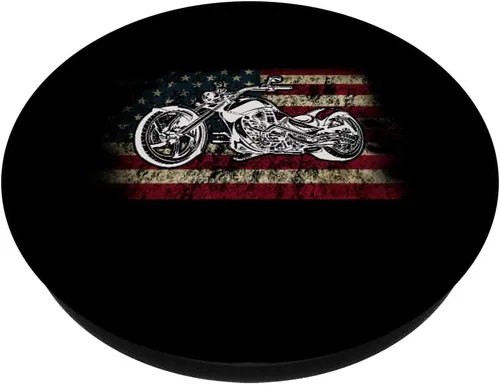 Vista 2 de American Motorcycle US Bandera Biker para hombre PopSockets Grip – PopSockets Grip y soporte para teléfonos y tabletas