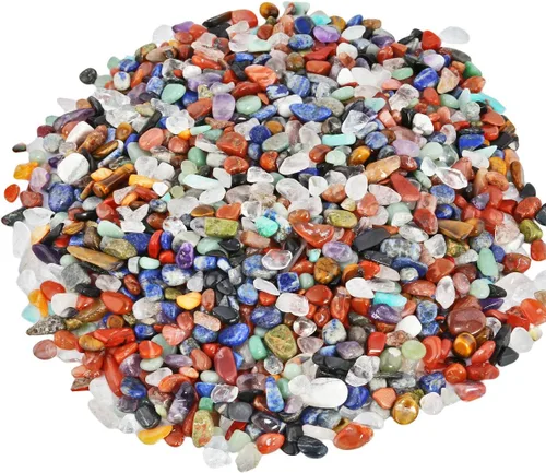 Vista 17 de SUNYIK Piedras de Cuarzo Trituradas con Forma Irregular de 1 Libra (Aproximadamente 460 Gramos)