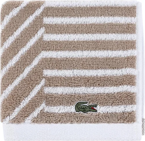Vista 12 de Lacoste Guethary - Toalla de baño 100% algodón a rayas, aloe, 30 x 54