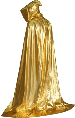 Vista 2 de Capa unisex con capucha, bata familiar, disfraces de longitud completa dorado (Gilded Gold)