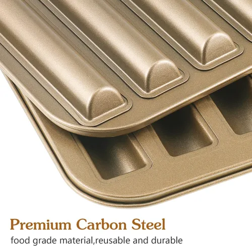 Vista 9 de Veemoon 3 moldes para tartas antiadherentes para hornear reutilizables de acero al carbono para tartas de dedo de dama, esponja, galletas, horno