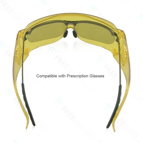 Vista 4 de FreeMascot OD 6+ 190nm-450nm/10600nm longitud de onda UV/azul/CO2 gafas de seguridad láser para 275nm, 380nm, 405nm, 445nm, 10.6um CO2, 10600nm