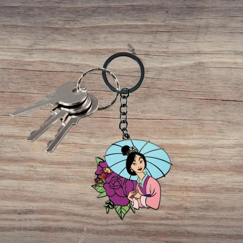 Vista 5 de Loungefly Disney Mulan - Llavero con diseño floral