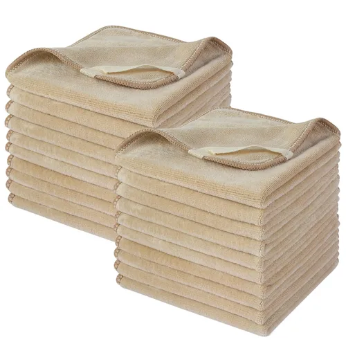 Vista 15 de SINLAND Paños faciales de microfibra de secado rápido toallita de lavado de 8 x 8 pulgadas paño de lavado facial absorbente suave paños removedores
