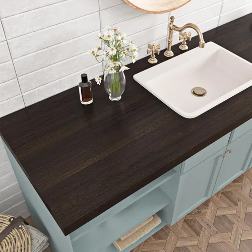 Vista 7 de Wallercity Deed - Papel de contacto de grano de madera marrón para encimeras, papel tapiz de madera para despegar y pegar para baño, cocina, vinilo