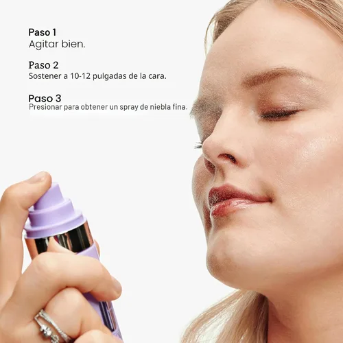 Vista 3 de Clinique Set The Day - Spray fijador de maquillaje con agua de aloe + antioxidantes, establece el maquillaje todo el día, calmante e hidratante, sin
